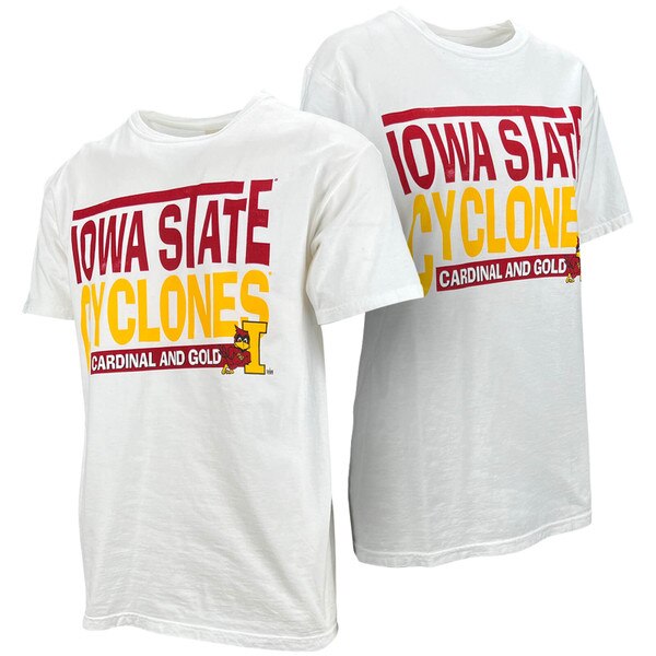 Comfort Wash Iowa State Cyclones Leaning Cy White Short Sleeve T-Shirt (Was $28.99)